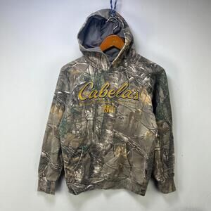 Vintage Cabela's Real Tree Camo Hoodie Youth XL
